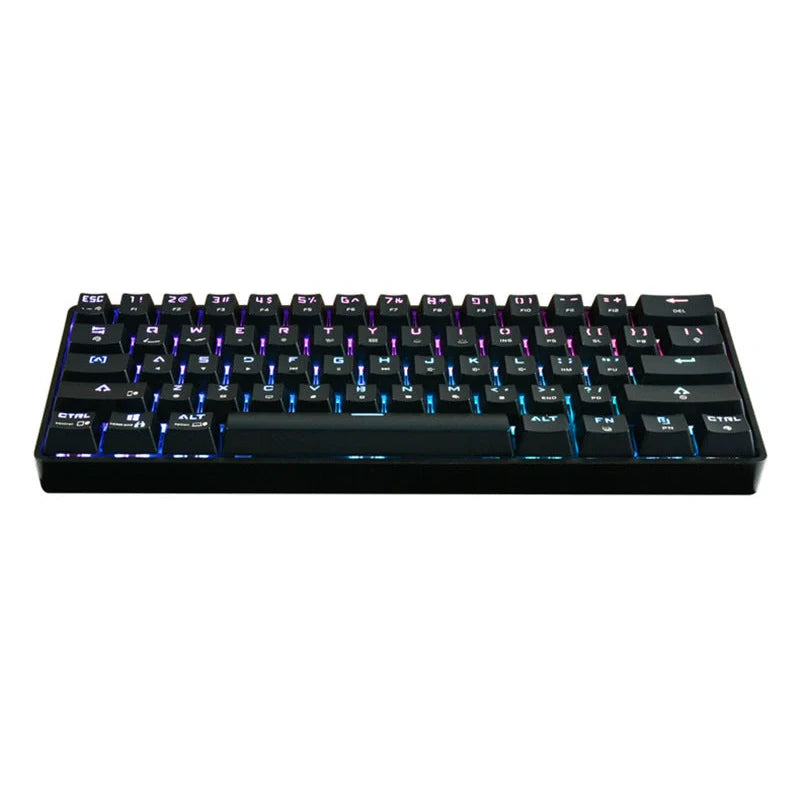 Wireless Bluetooth mechanical keyboard with PBT keycaps in black or white colour measuring 29.5×11×4cm