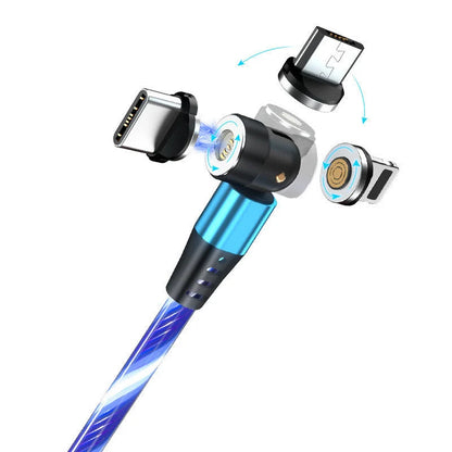 540 Rotate Luminous Magnetic Cable with LED lights and magnetic charging tip