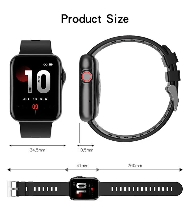 D06 colour screen Bluetooth smart watch with black liquid silicone strap on wrist.
