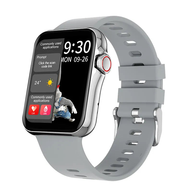 D06 colour screen Bluetooth smart watch with black liquid silicone strap on wrist.
