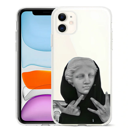 Van Gogh inspired painted TPU phone case for iPhone 12, featuring starry sky art design in solid colours, 15cm length with 1.5mm thickness