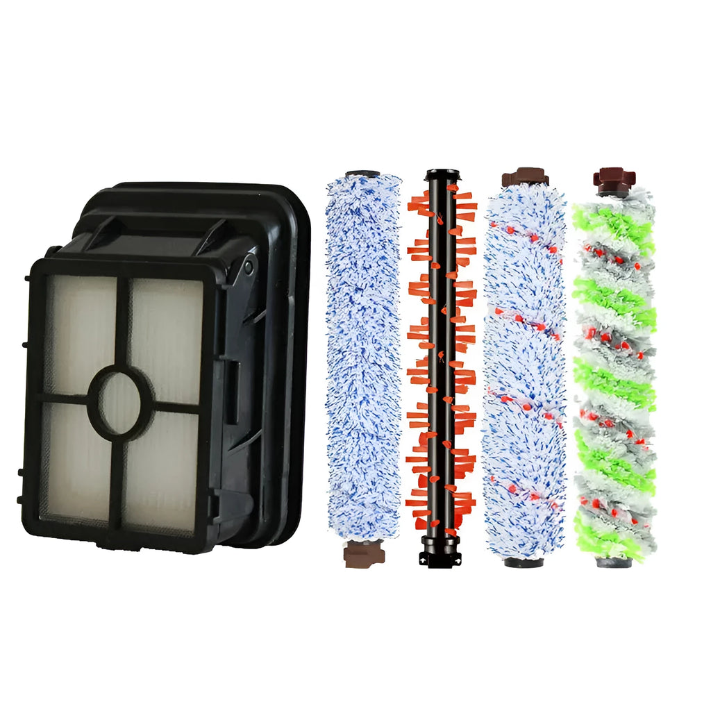 Bissell vacuum roller brush replacement kit with multi-function carpet wood pet brushes and filter