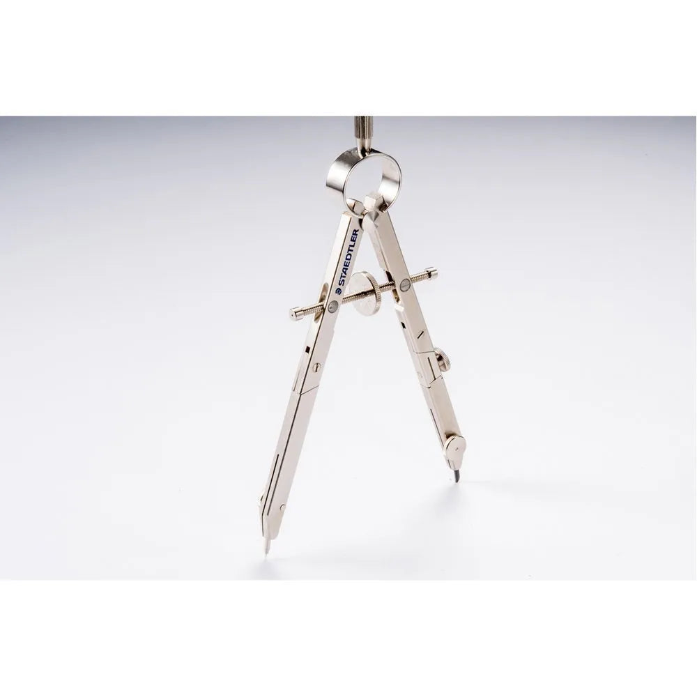 STAEDTLER 551 01 steel precision car compass with telescopic rod extended.