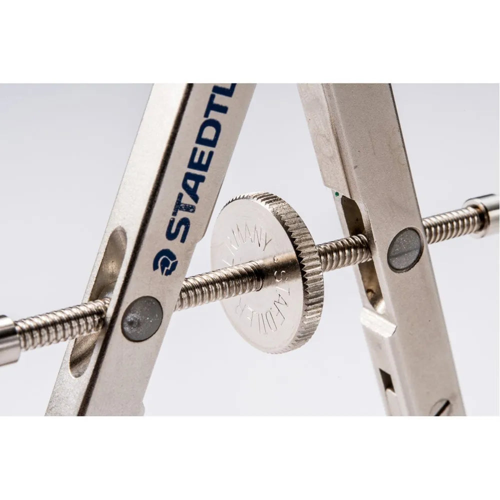 STAEDTLER 551 01 steel precision car compass with telescopic rod extended.