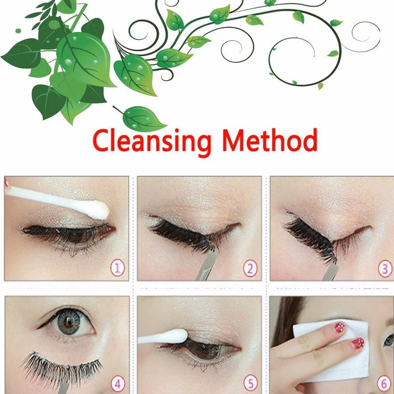 Soft false eyelashes with transparent stems measuring 1cm to 1.5cm in length, designed for natural simulation and nude makeup looks using man-made fibre construction