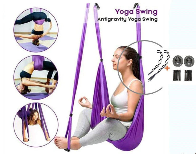 Anti Gravity Yoga Hammock in various colours for aerial fitness and relaxation