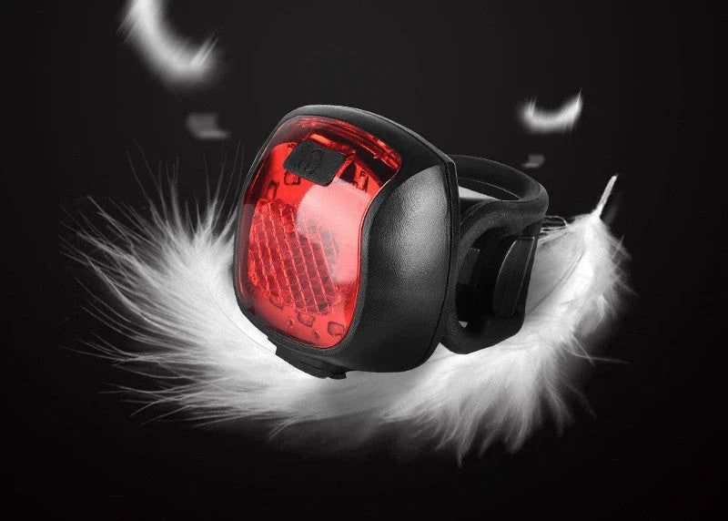 Adjustable angle USB rechargeable bicycle tail light in red