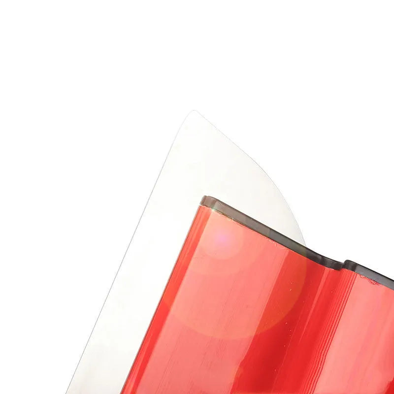 Red leveling scraper tool with 40 cm length and stainless steel blade for wall putty smoothing