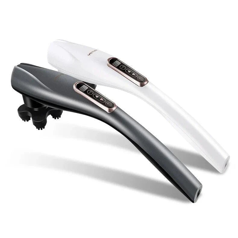 Electric handheld massager with 6 kneading heads for full body therapy
