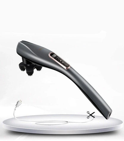 Electric handheld massager with 6 kneading heads for full body therapy