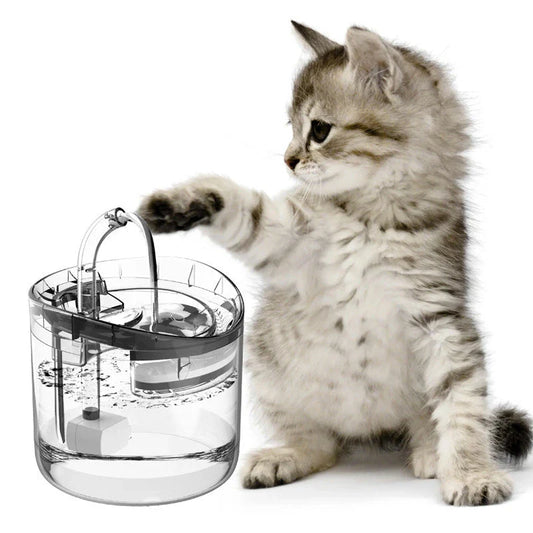 Automatic pet water dispenser with 1.8L capacity for cats and dogs