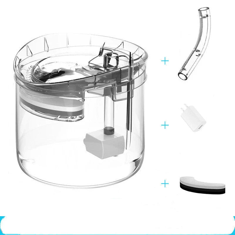 Automatic pet water dispenser with 1.8L capacity for cats and dogs