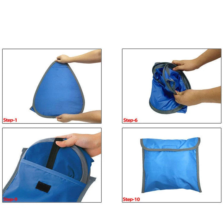 Mini portable beach shade awning with ventilation windows for sun protection