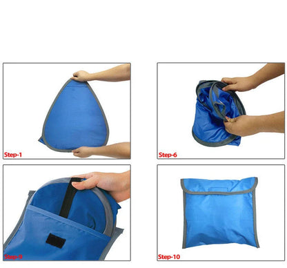 Mini portable beach shade awning with ventilation windows for sun protection