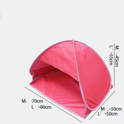 Mini portable beach shade awning with ventilation windows for sun protection
