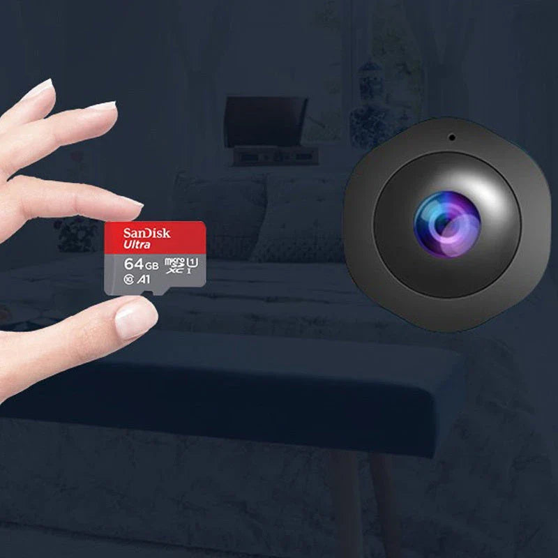 1080p HD Mini Camera with Wireless Mobile App and Night Vision Capabilities