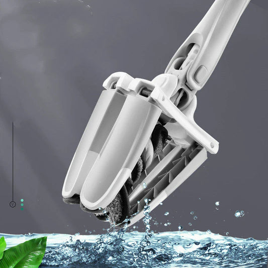 Flat Mop Bucket Type X with microfiber mop head and adjustable stainless steel handle