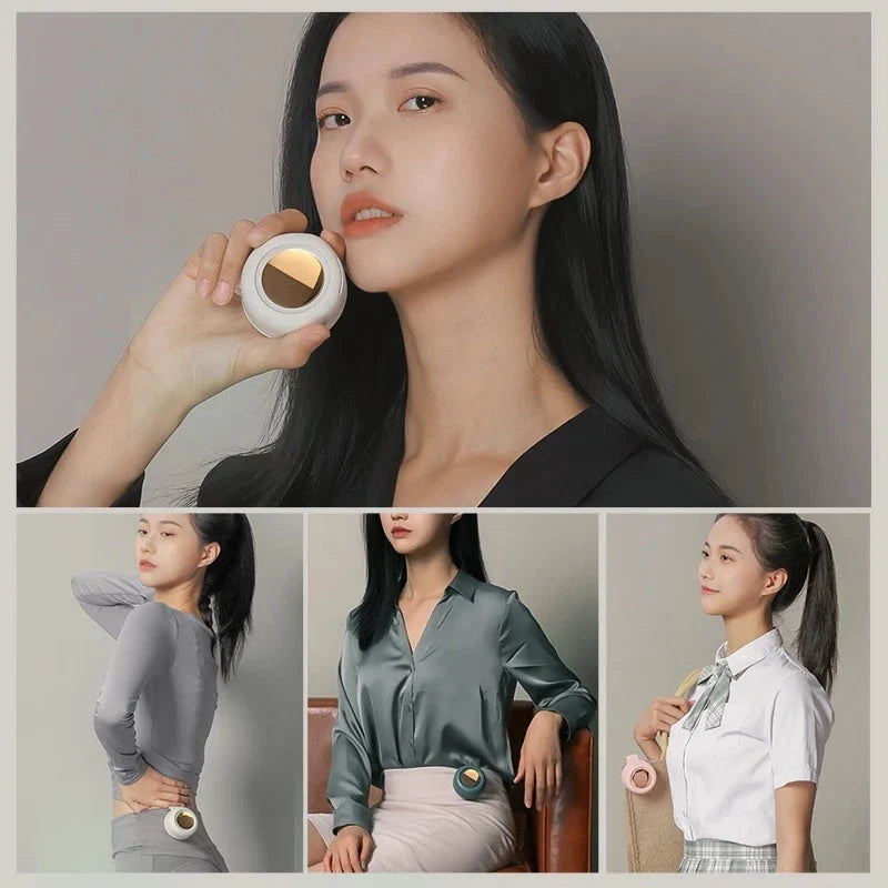 Portable USB clip-on personal fan with adjustable wind direction and flexible clip