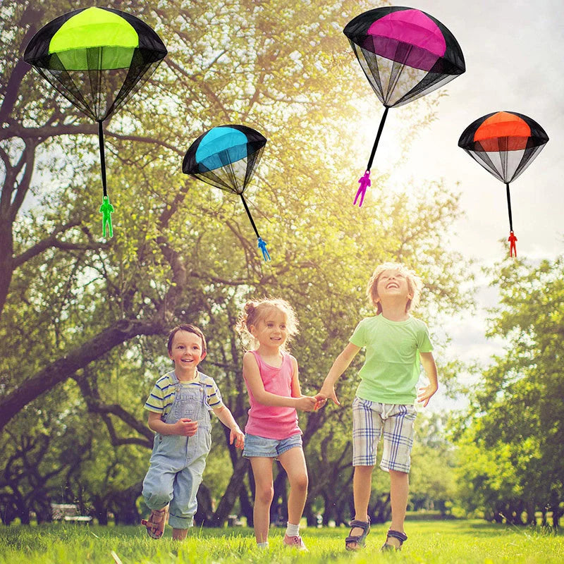 Mini soldier camouflage parachute toy in various colours for outdoor educational play