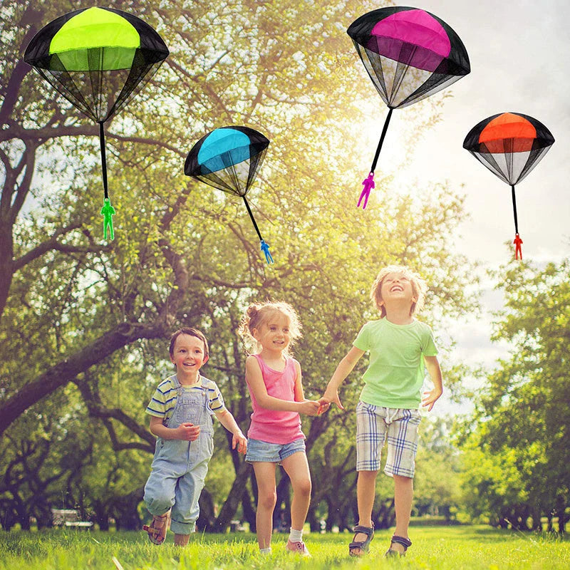 Mini soldier camouflage parachute toy in various colours for outdoor educational play