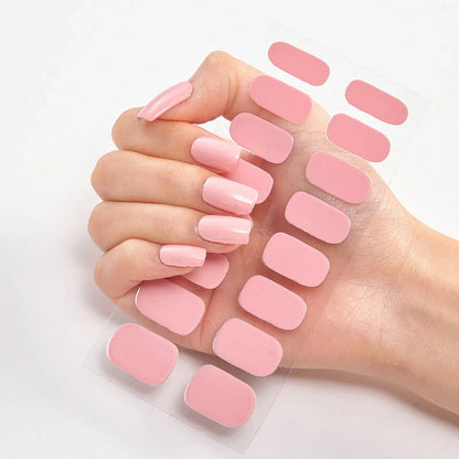 Pure Colour 16 Nail Stickers in various designs, made from eco-friendly resin ink