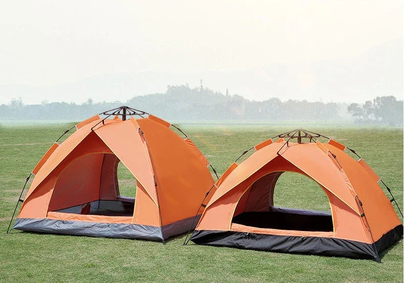 Automatic spring camping tent with quick setup and rainproof design