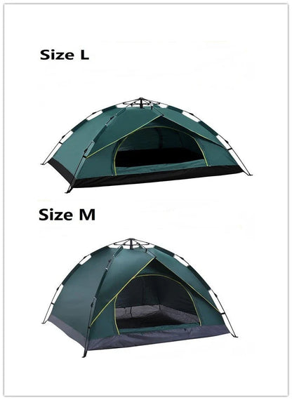 Automatic spring camping tent with quick setup and rainproof design