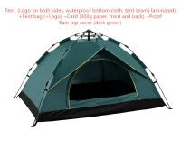 Automatic spring camping tent with quick setup and rainproof design