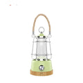 Retro horse lantern portable atmosphere LED light in black with metal and glass construction