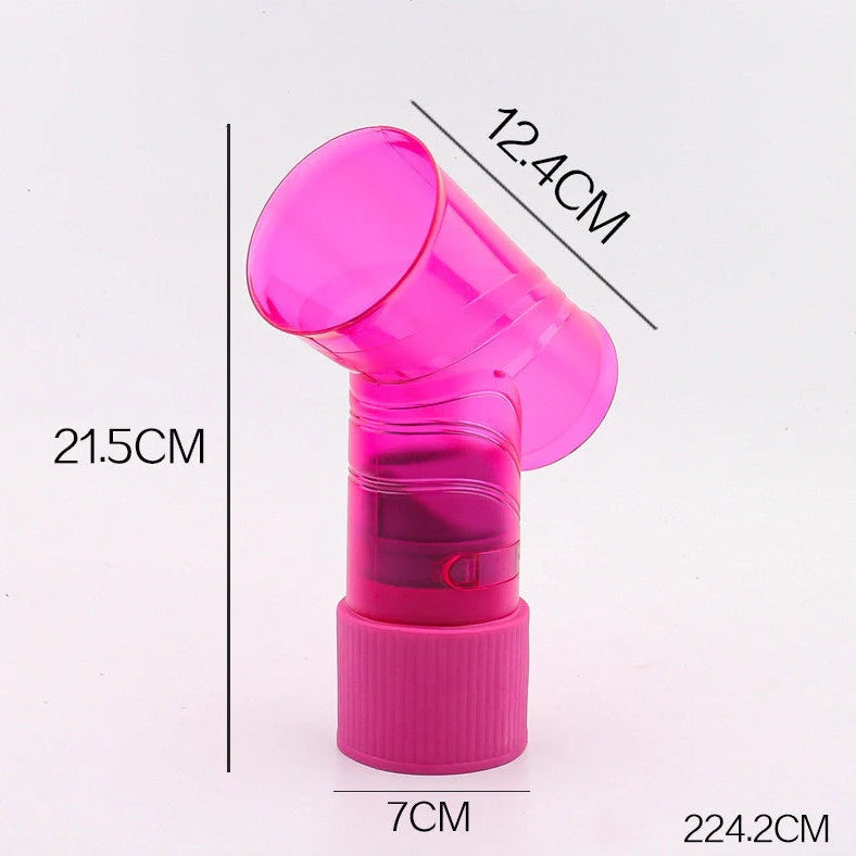 Tornado Magic hair dryer in black with UK plug, showing 2200W rating and temperature control buttons