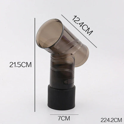 Tornado Magic hair dryer in black with UK plug, showing 2200W rating and temperature control buttons