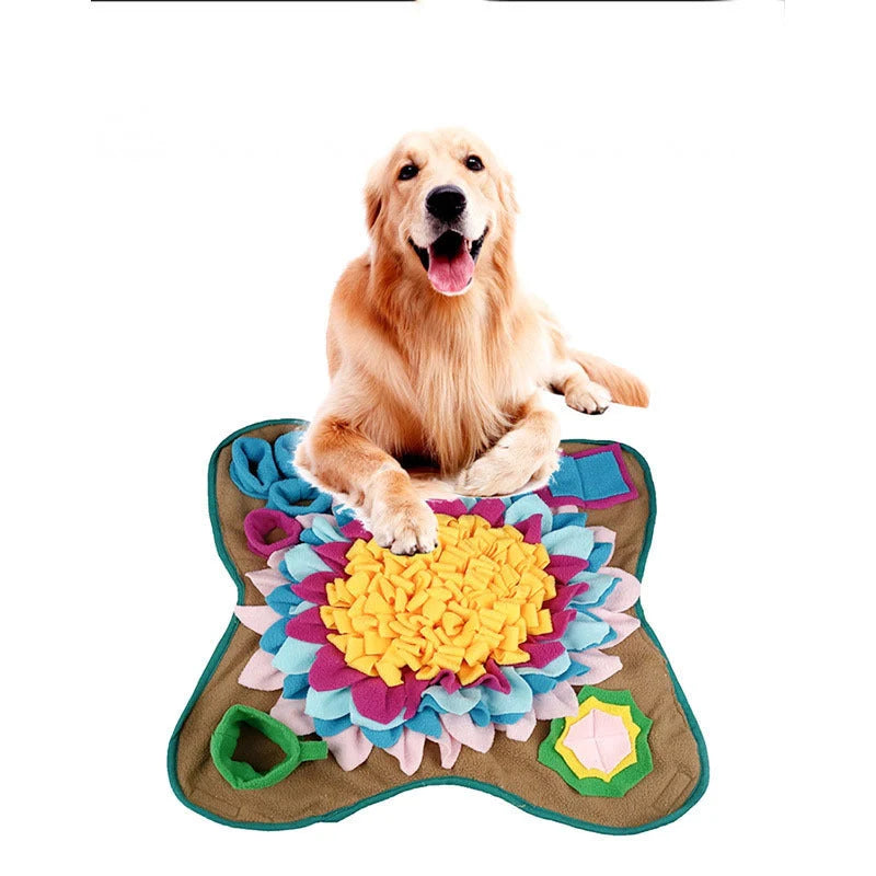 Environmental Training Blanket Mat for pets, featuring plush material and non-slip bottom