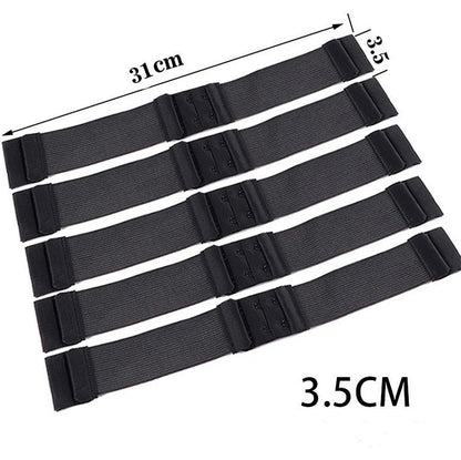 Adjustable elastic band wig with 31cm straight hair and bangs on mesh cap