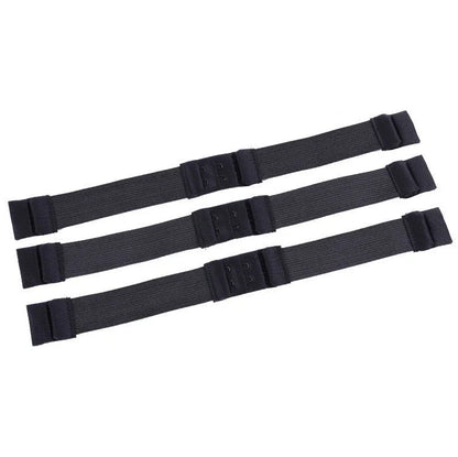 Adjustable elastic band wig with 31cm straight hair and bangs on mesh cap