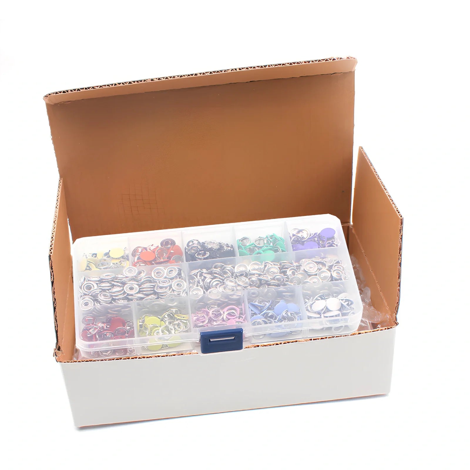 9.5mm hollow brass five prong snap buttons and hand pliers for clothing repairs, round shape with hemming edge