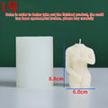 Silicone shy female body candle mould showing three different pose options for crafting