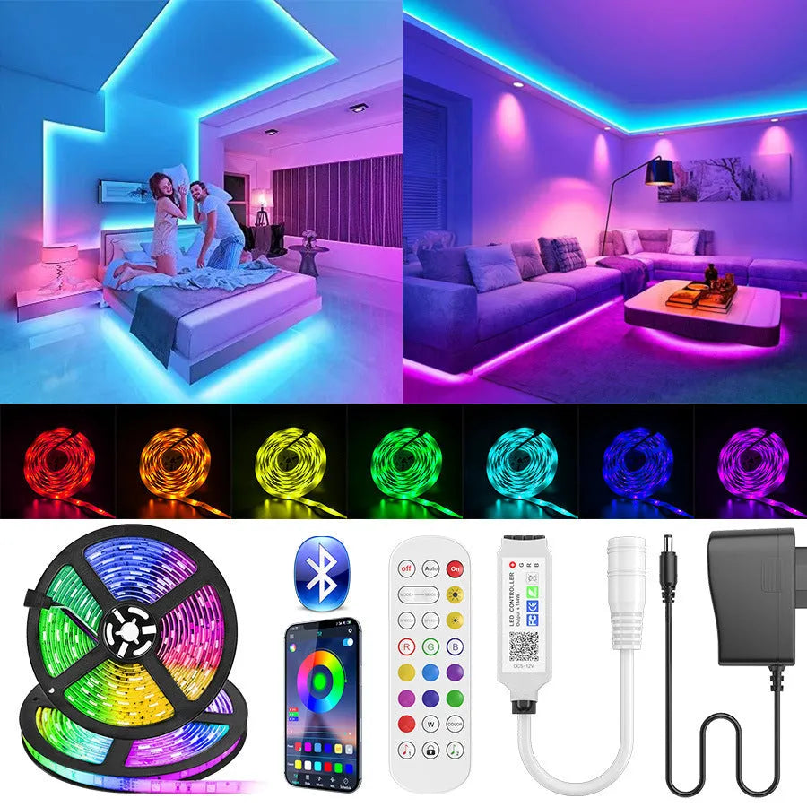 Mini 24-key Bluetooth RGB LED controller with DC header for 5050 strips
