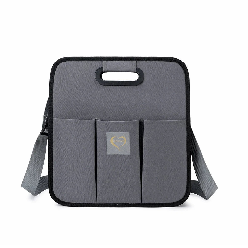 Portable baby nappy messenger bag with foldable crib, sunshade, and mosquito net