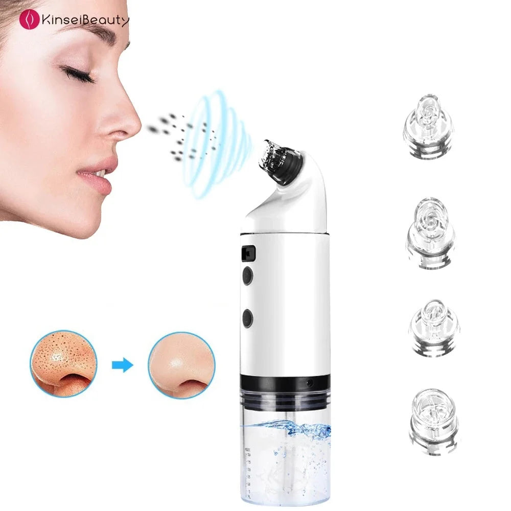 Electric Facial Cleaning Vacuum with multiple heads for deep skin cleansing and light therapy