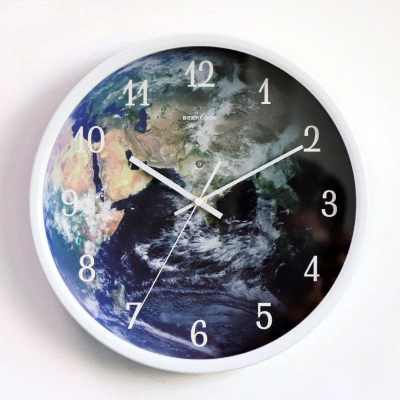 12-inch voice-activated wall clock with induction lighting and European-inspired design