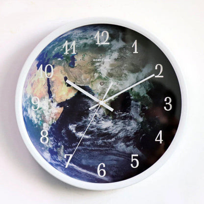 12-inch voice-activated wall clock with induction lighting and European-inspired design