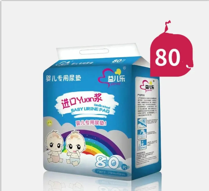 Disposable baby diaper pad 100 pieces, waterproof breathable super absorbent changing mat