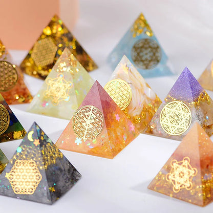 Orgone Pyramid for EMF protection and energy conversion, 4*4*5cm
