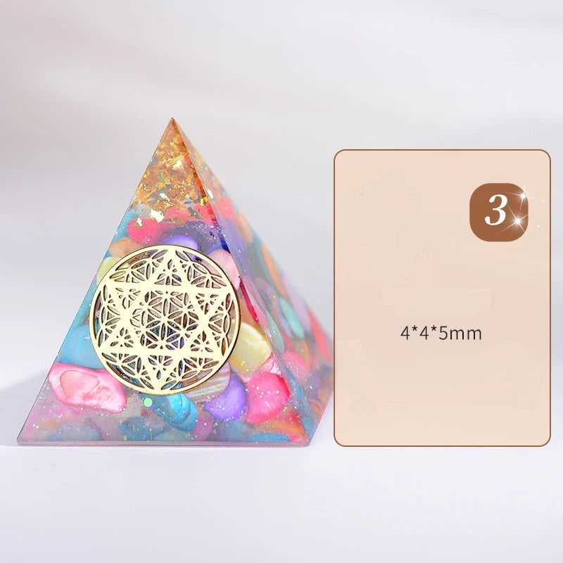 Orgone Pyramid for EMF protection and energy conversion, 4*4*5cm