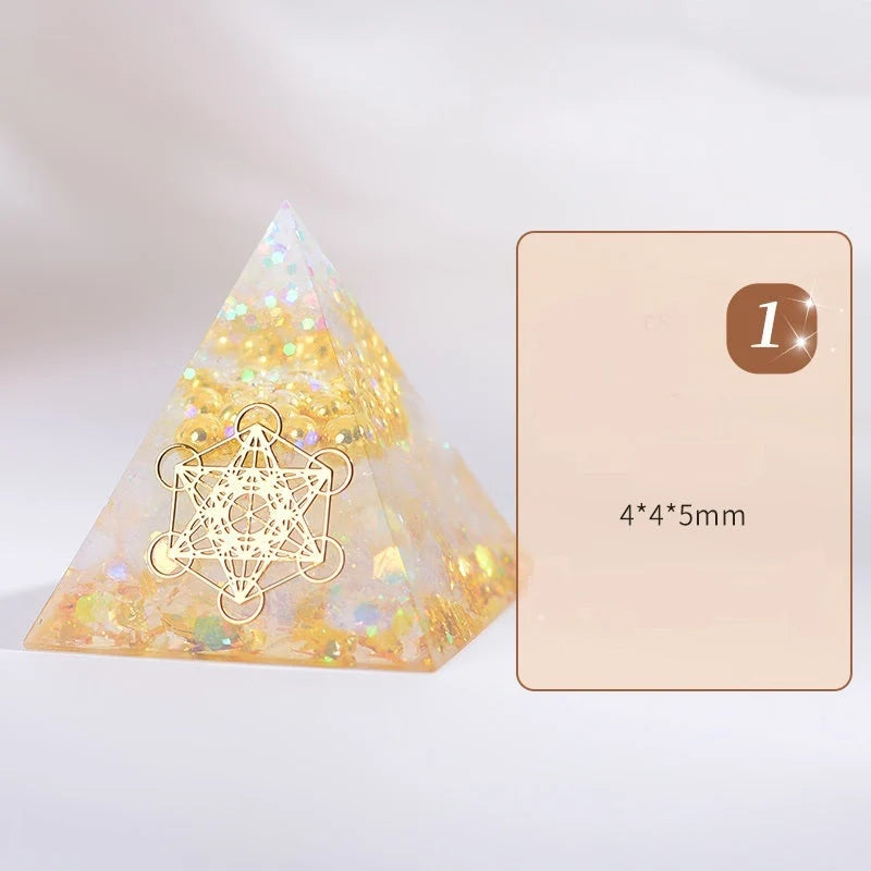 Orgone Pyramid for EMF protection and energy conversion, 4*4*5cm