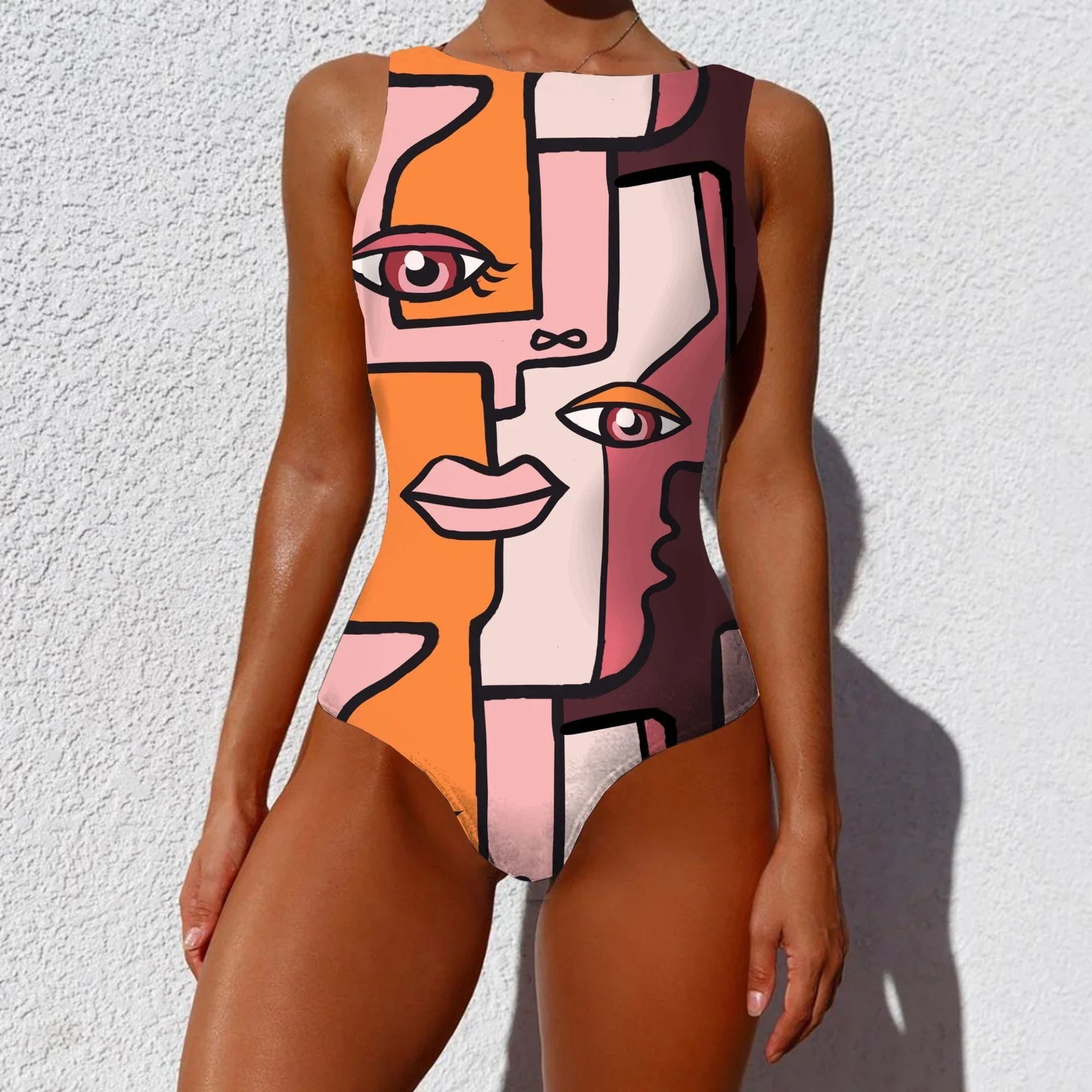 Stylish one-piece swimsuit with vibrant, abstract prints inspired by the natural beauty of Aotearoa
