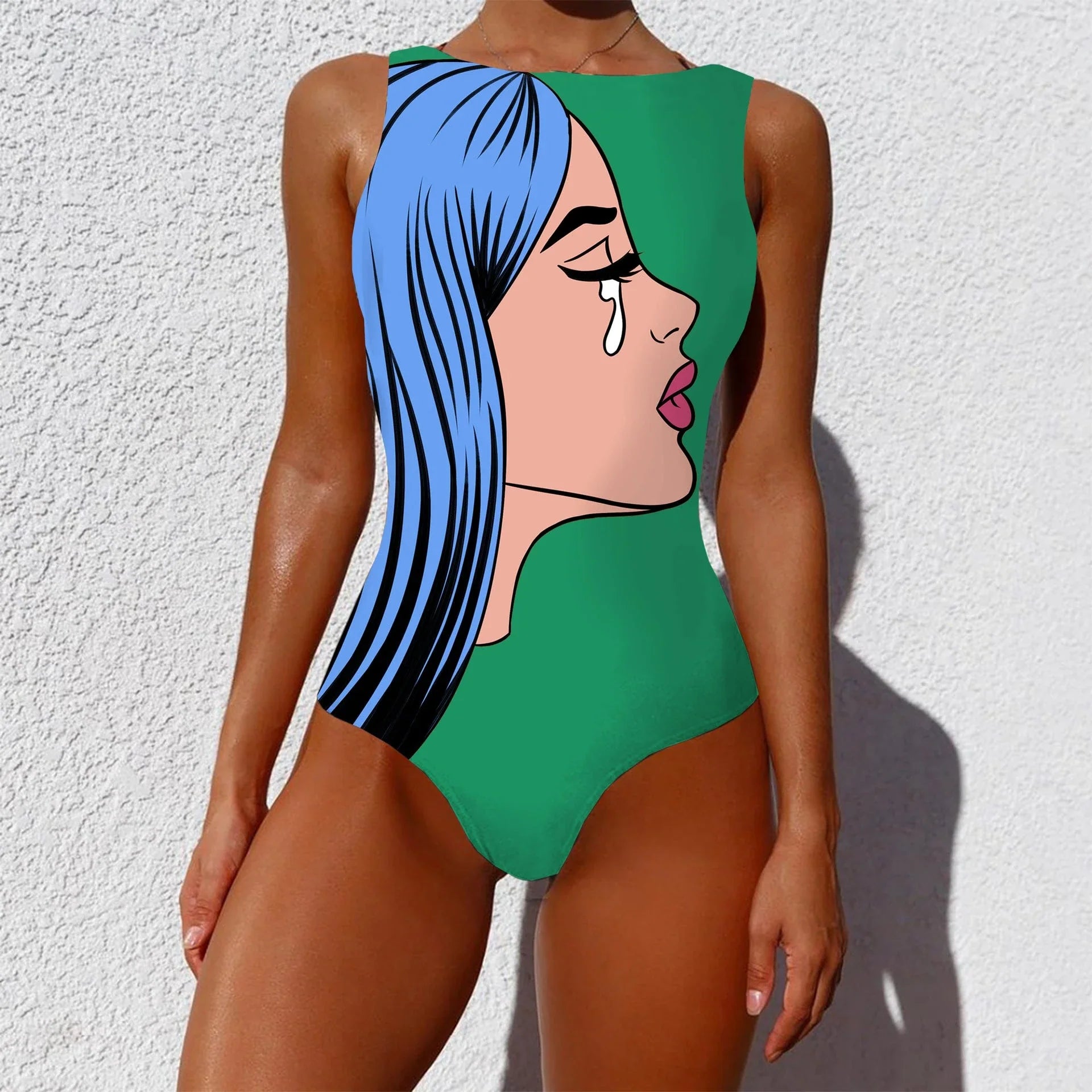 Stylish one-piece swimsuit with vibrant, abstract prints inspired by the natural beauty of Aotearoa