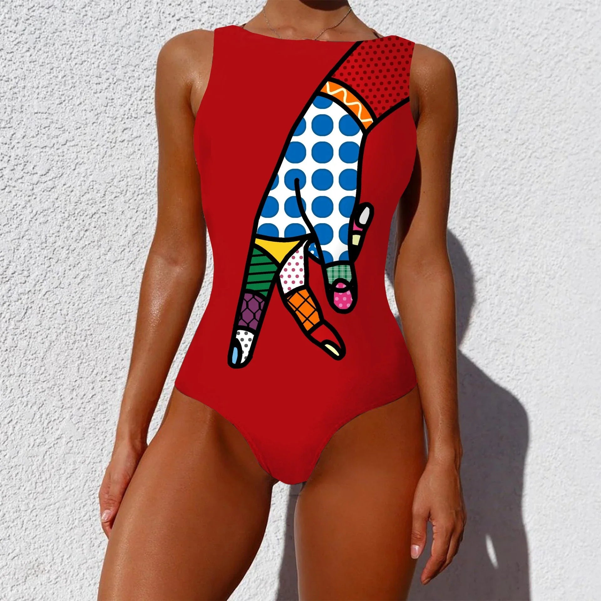 Stylish one-piece swimsuit with vibrant, abstract prints inspired by the natural beauty of Aotearoa
