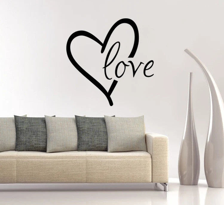 Valentine's Day carved wall stickers for bedroom and living room decor
