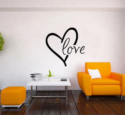 Valentine's Day carved wall stickers for bedroom and living room decor